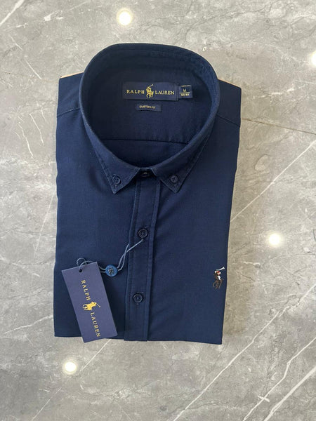 Luxury Button-Down Long-Sleeve Shirt