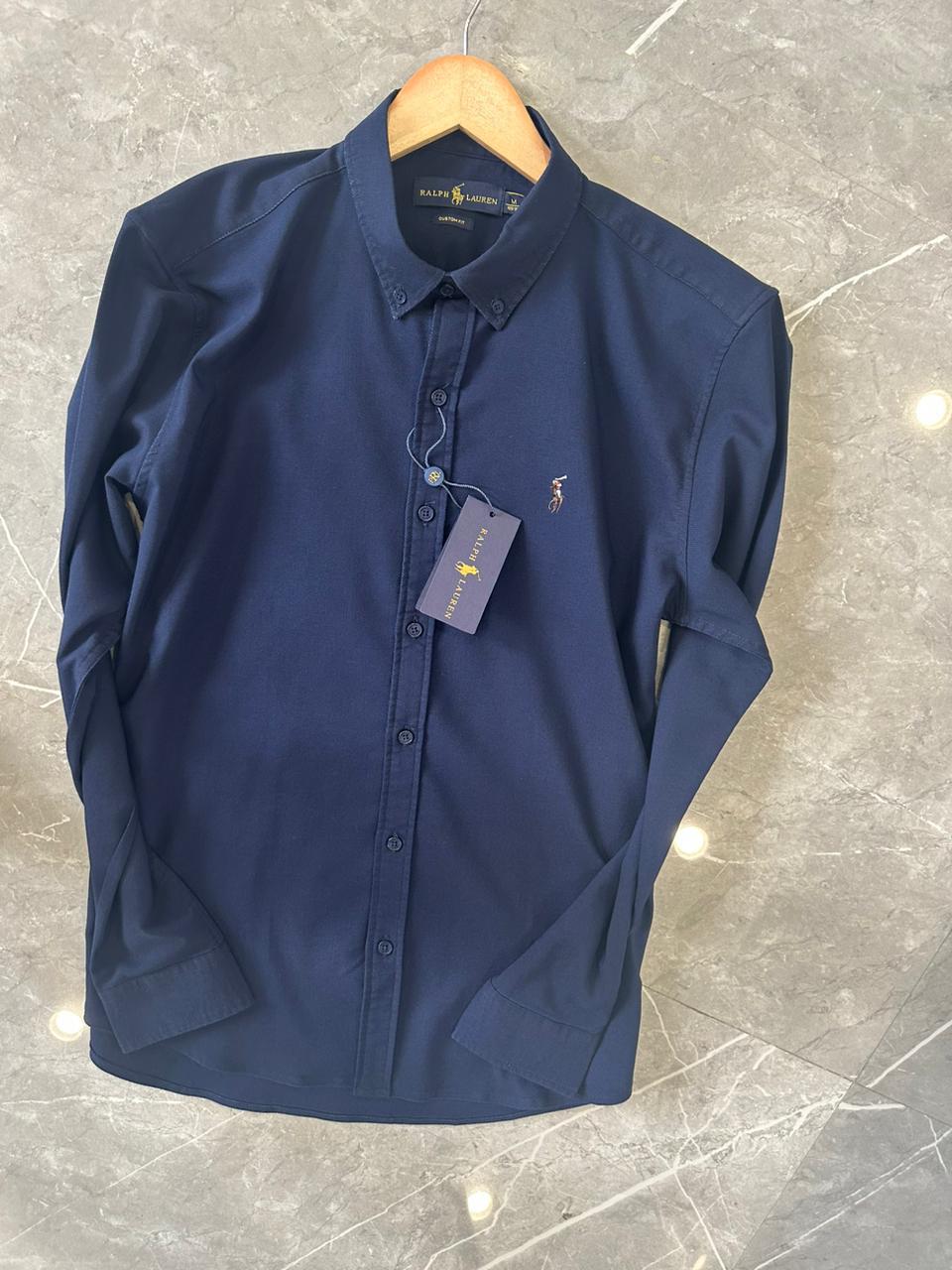 Luxury Button-Down Long-Sleeve Shirt