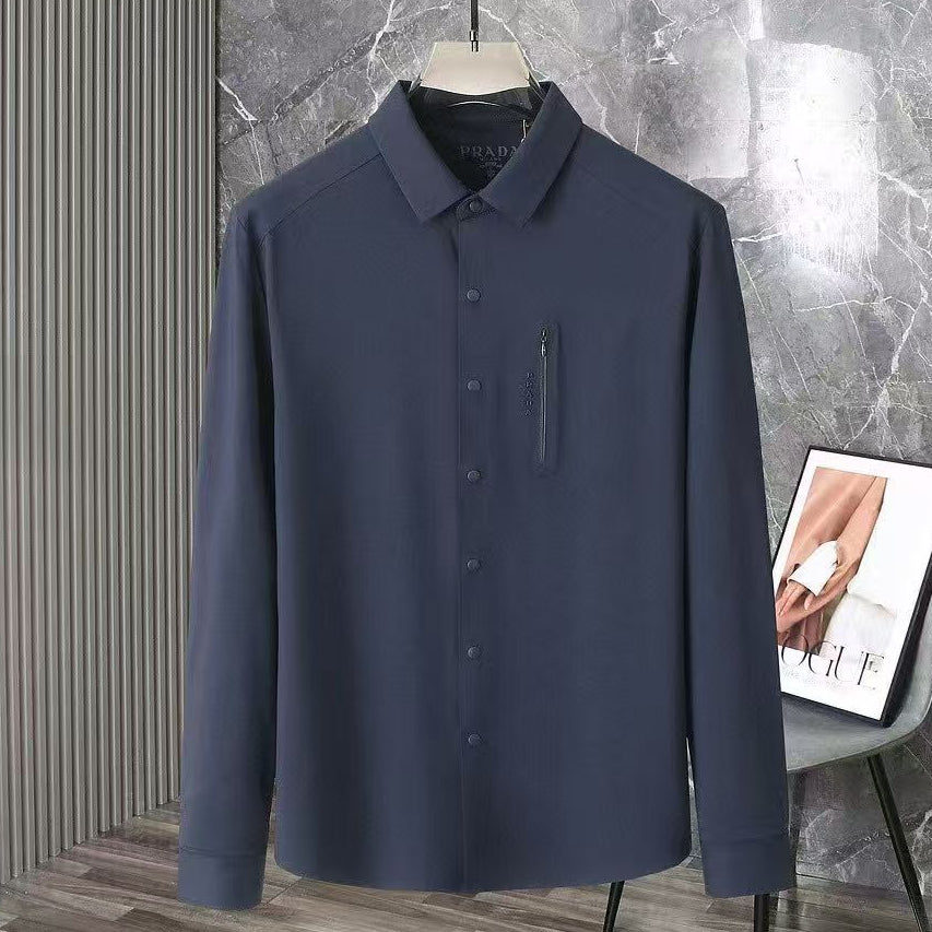 Luxury Men's Long Sleeve Formal Shirt – Smart Slim Fit