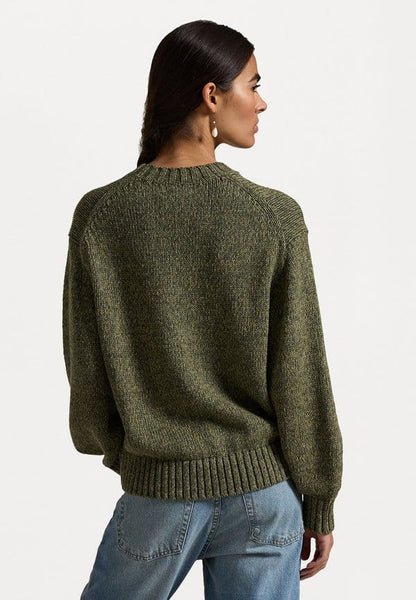 Women Olive Green Knitted Sweater