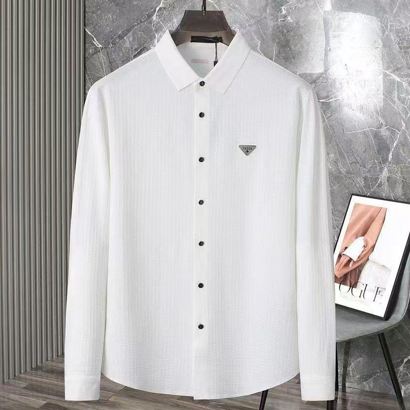 Men Premium Long Sleeve Textured Shirt – Modern Fit