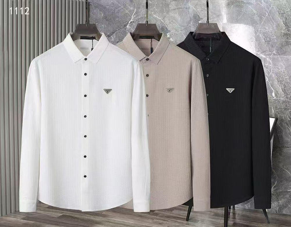 Men Premium Long Sleeve Textured Shirt – Modern Fit