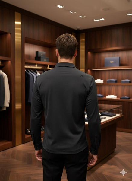 Luxury Imported Black Formal Shirt for Men | Premium Slim Fit Design