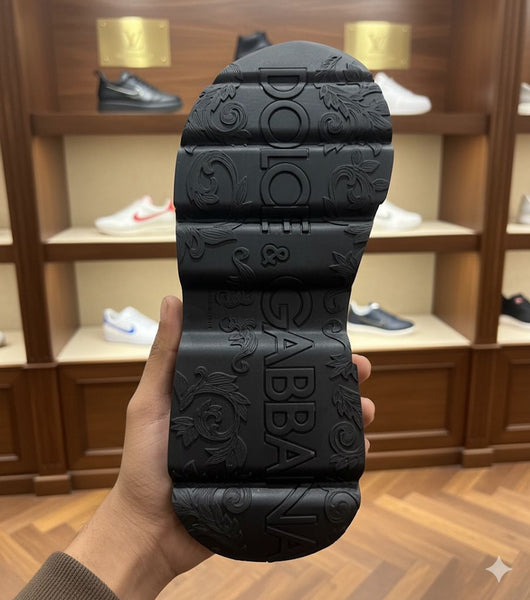 Imported Luxury Chunky Sneakers – Premium All-Black Designer Footwear