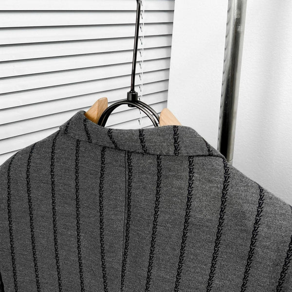 Men Pinstripe Blazer - Classic Fit