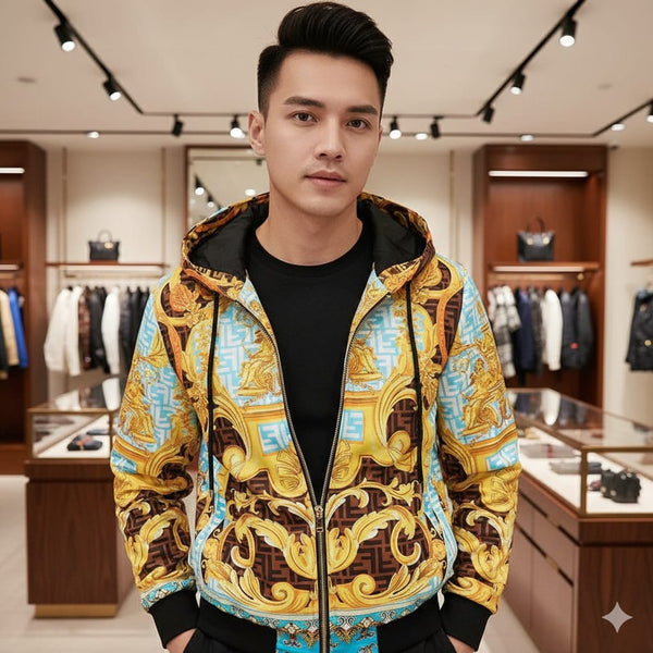 Branded  limited edition Hooded Zip-up Jacket