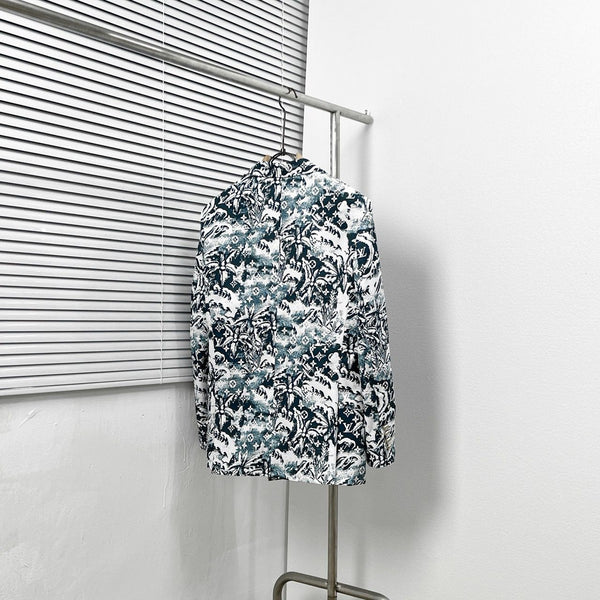 Bold Floral Print Blazer and Pants Set