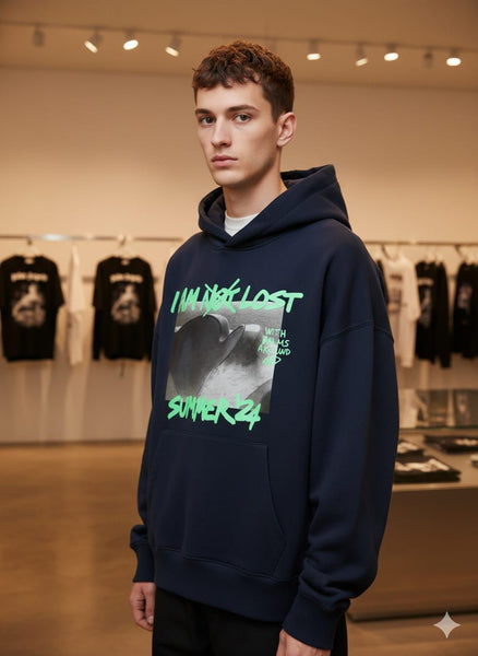 Men Premium Graphic-Print Hoodie