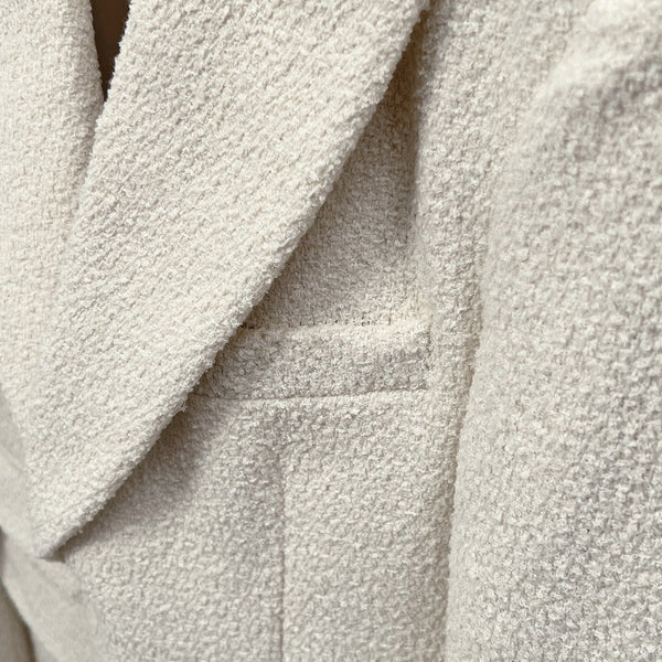 Latest and Premium  Effortless Ivory Texture Blazer