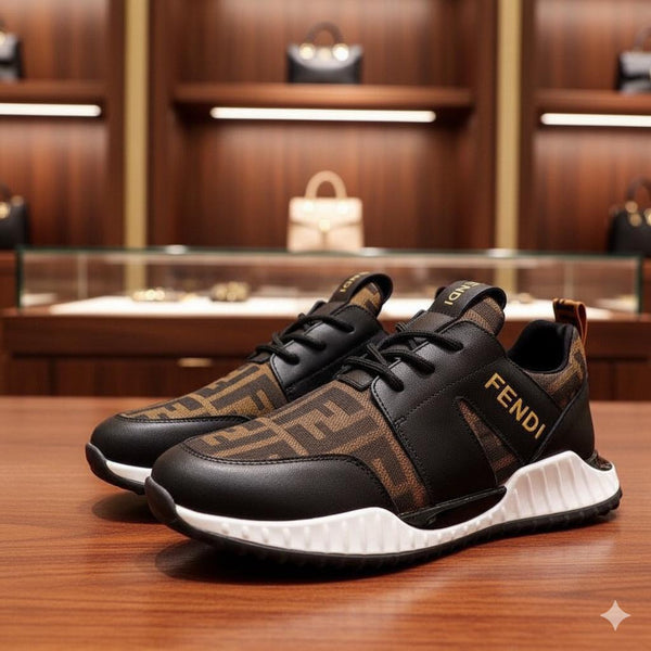 Premium Leather Running Sneakers