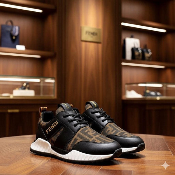 Premium Leather Running Sneakers