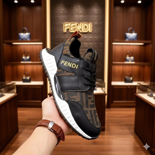 Premium Leather Running Sneakers