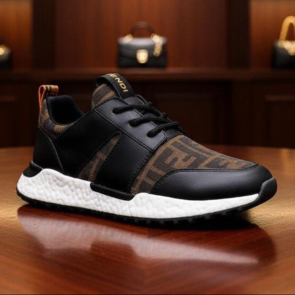 Premium Leather Running Sneakers
