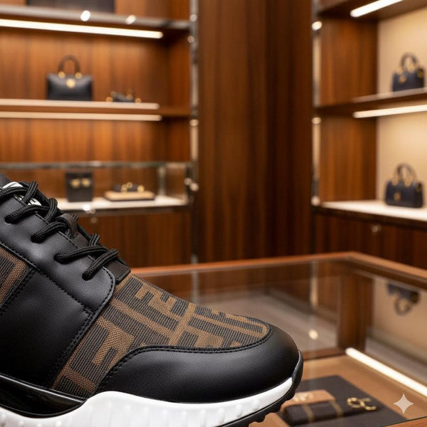 Premium Leather Running Sneakers