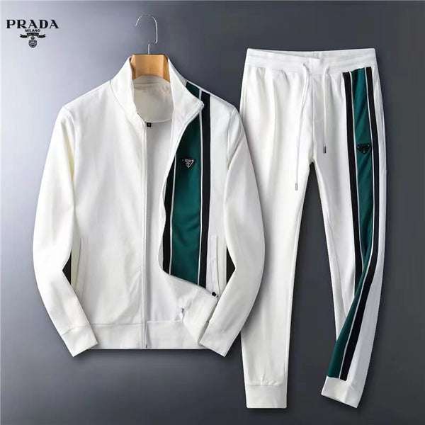 Premium White Tracksuit Set