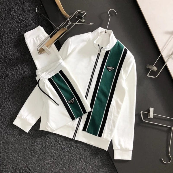 Premium White Tracksuit Set