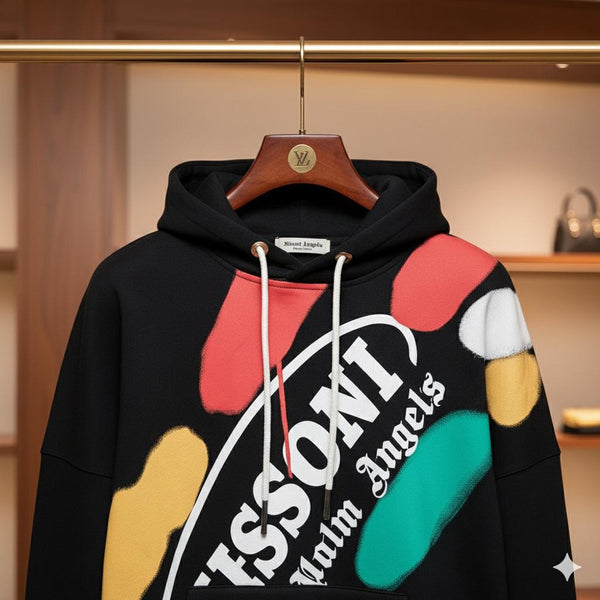 Premium Imported Black  Splash Hoodie