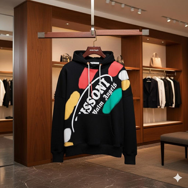 Premium Imported Black  Splash Hoodie