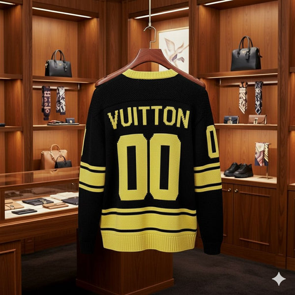 Elegant & Casual Intarsia Football Pullover For Men