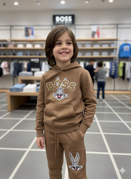 Looney Tunes Bugs Bunny Matching Brown Tracksuit Set