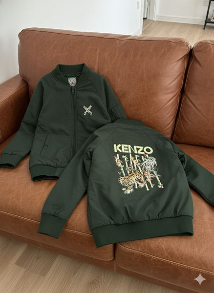 Kids' Embroidered Tiger Bomber Jackets Collection