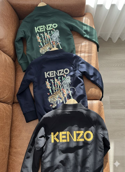 Kids' Embroidered Tiger Bomber Jackets Collection