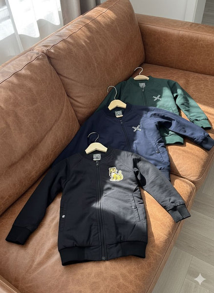 Kids' Embroidered Tiger Bomber Jackets Collection
