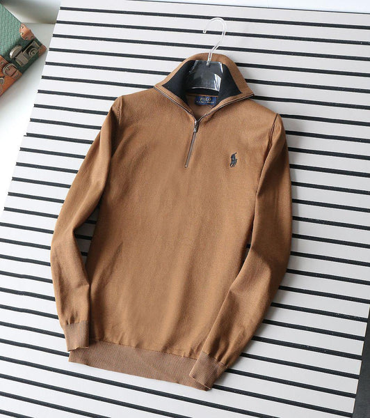 Luxury Classic Quarter-Zip Pullover Sweater
