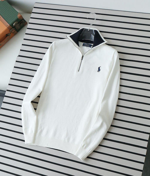 Luxury Classic Quarter-Zip Pullover Sweater