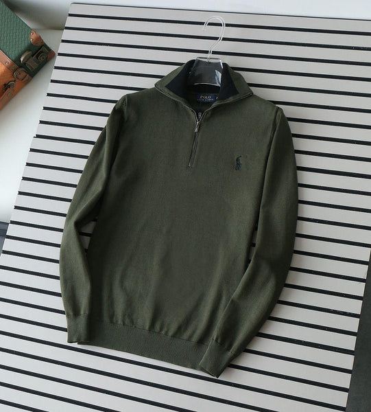 Luxury Classic Quarter-Zip Pullover Sweater
