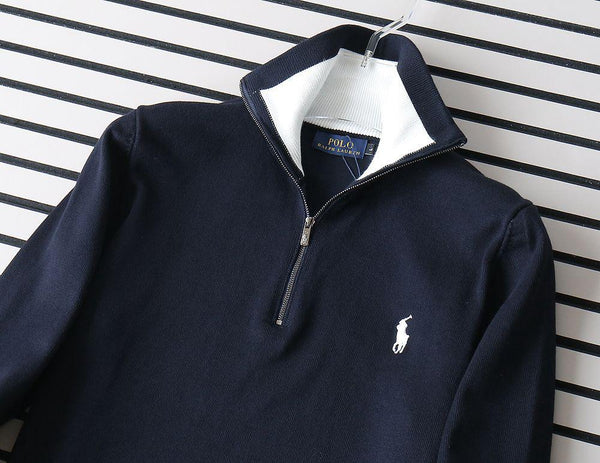 Luxury Classic Quarter-Zip Pullover Sweater