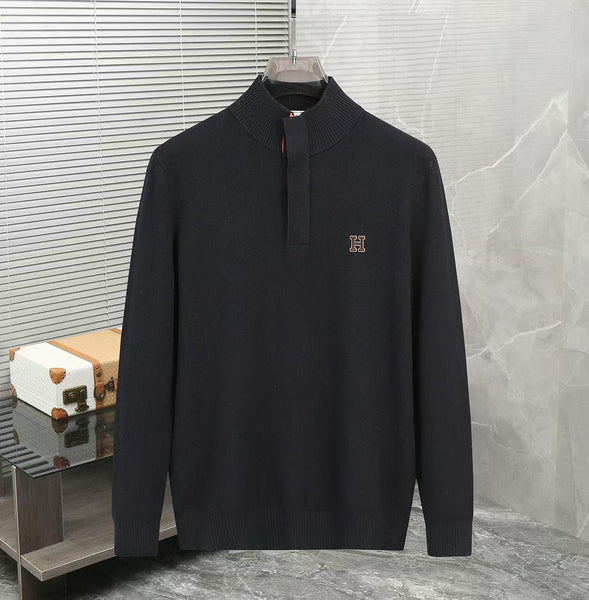High-Neck Premium Knit Pullover