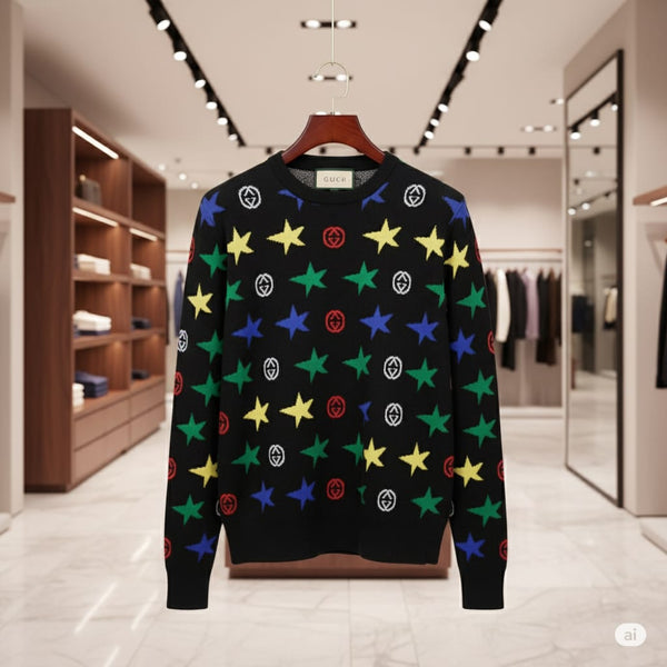 Black Star and Interlocking G Pattern Pullover