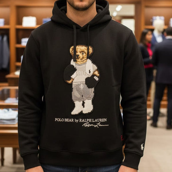 Luxury Bear Signature Black Hoodie – Premium Casual Wear