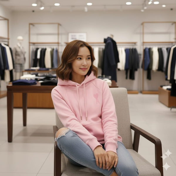 Minimalist Pink Women’s Hoodie – Soft, Warm & Trendy