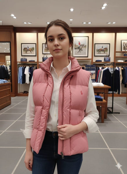 Pink Puffer Sleeveless Jacket Cozy, Lightweight & Stylish