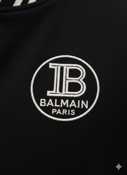 Luxury  Black Bomber Varsity Jacket