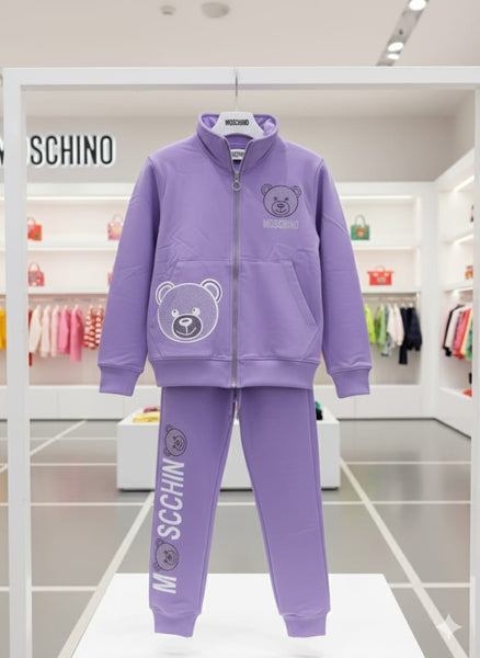 Imported Lavender Zip-Up Tracksuit Trendy & Comfortable