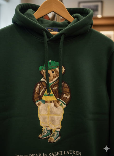 Premium Green  Bear Hoodie for Men