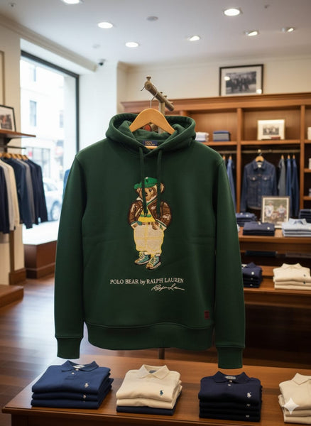 Premium Green  Bear Hoodie for Men