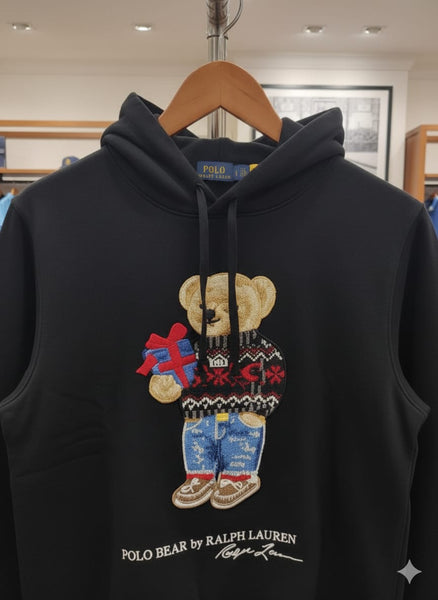 Classic Black Bear Hoodie for Men