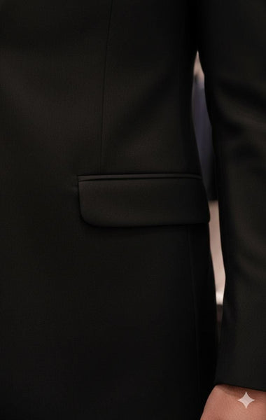 Luxury Brand Black Royal Crest Blazer