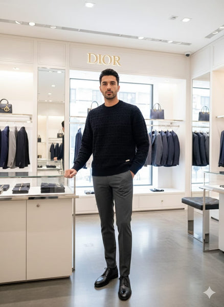 Premium Brand Textured Knit Pullover