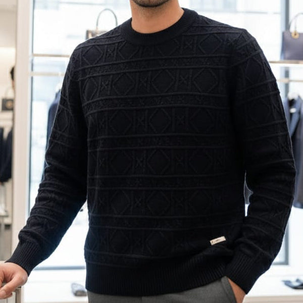 Premium Brand Textured Knit Pullover