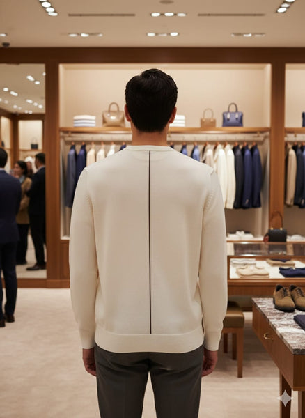 Premium Off-White Lightweight Knit Pullover