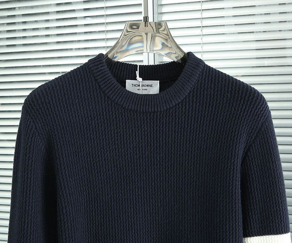 Premium Classic Striped Sleeve Knit Pullover