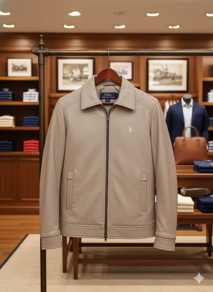 Premium Beige Polo Jacket Classic Style with Modern Comfort