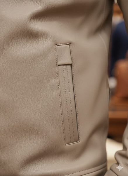 Premium Beige Polo Jacket Classic Style with Modern Comfort