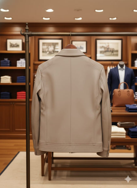 Premium Beige Polo Jacket Classic Style with Modern Comfort