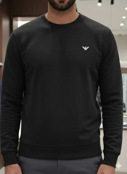 Classic Black Logo Sweatshirt  for Men